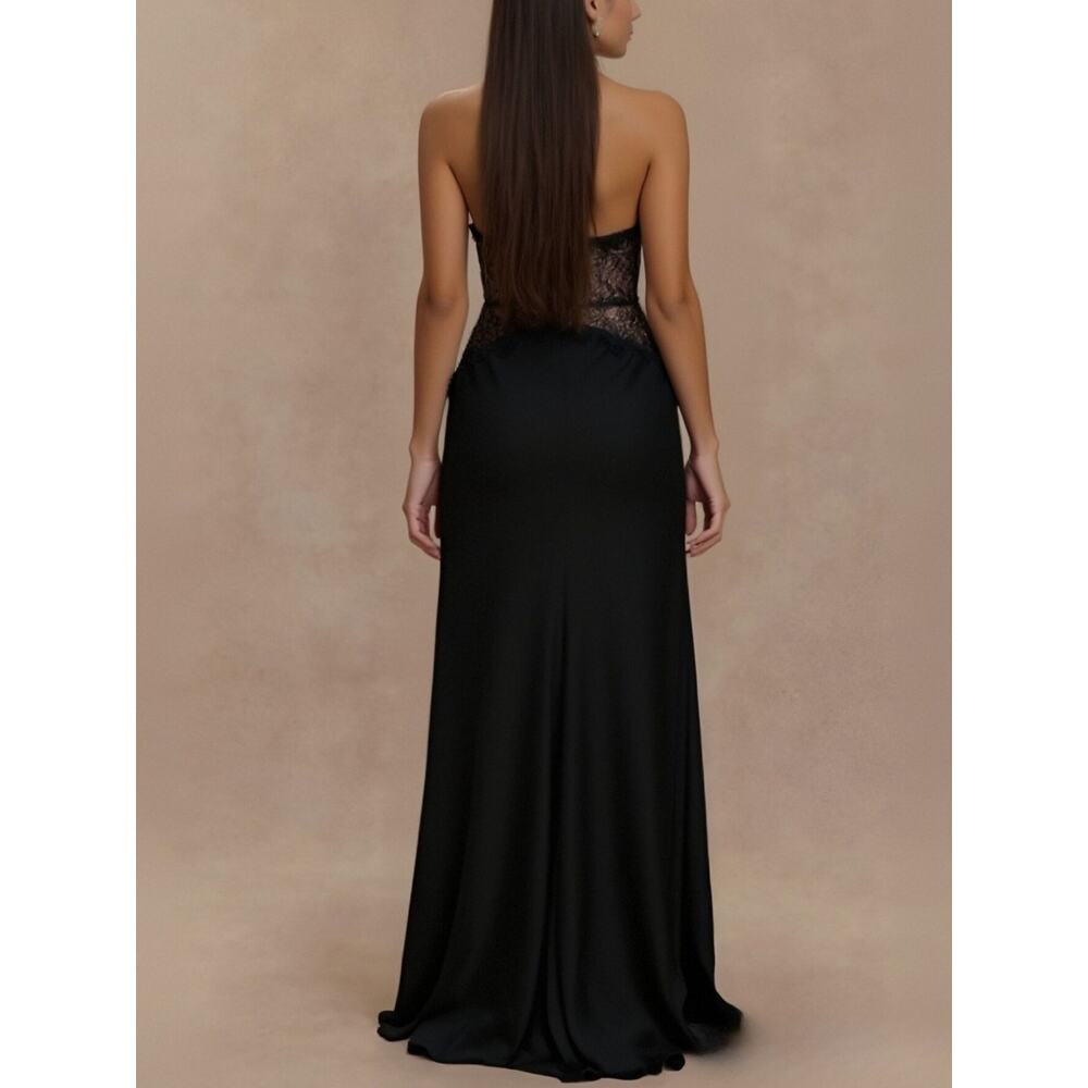 Halter Neck Lace Trimmed Maxi Dress - Picture 11 of 15